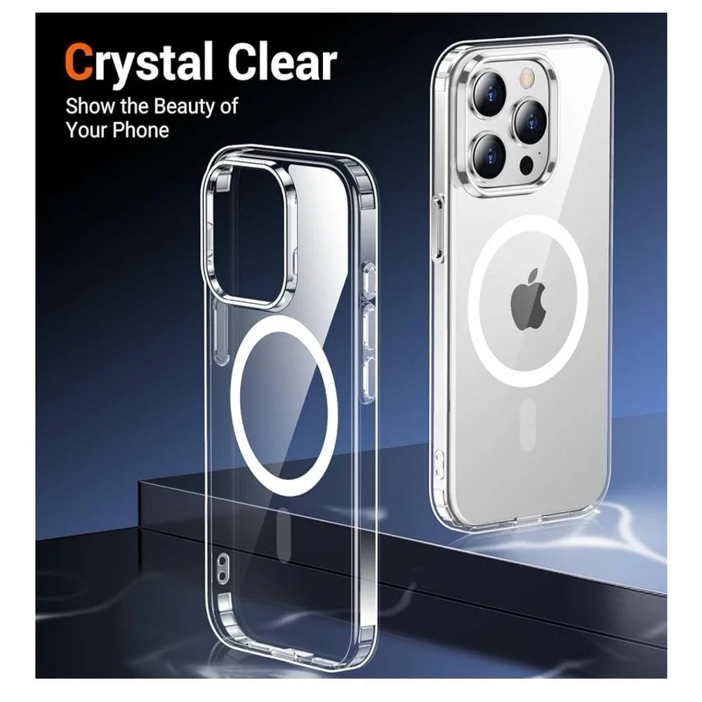 Clear Magnetic Case for iPhone 14 Pro Max MagSafe Compatible Slim Cover 6.7 inch