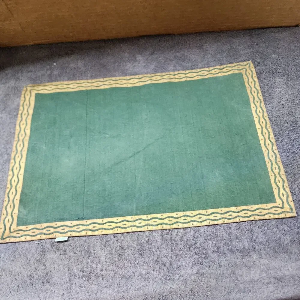 Vintage Pier 1 Imports 4 piece set green cotton placemats C b48