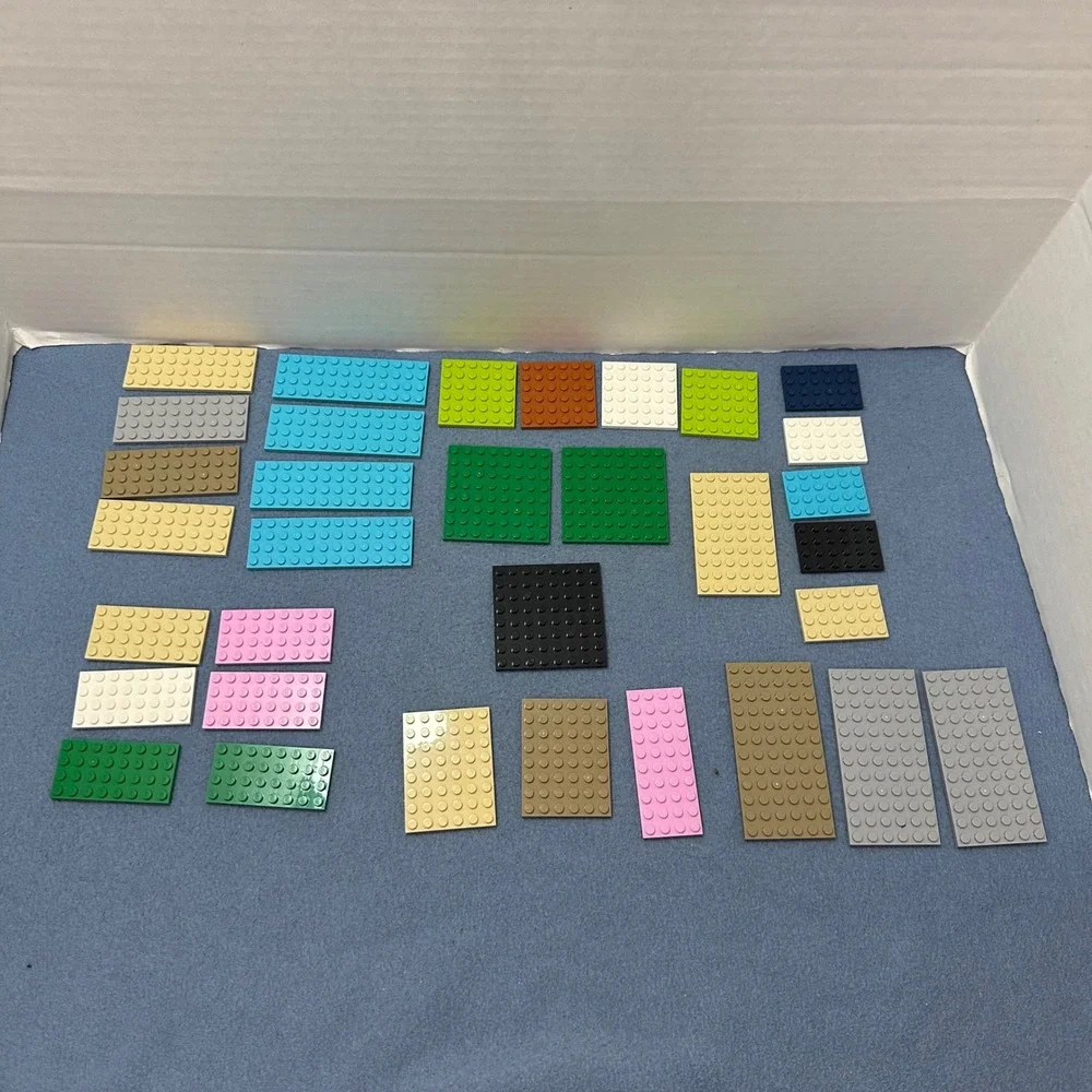 LEGO Mixed Plate Lot Assorted Colors and Sizes 6x12 4x12 8x8 4x10 4x6