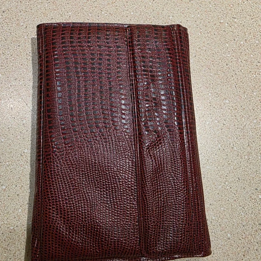 Pocket Planner Burgundy 1999 Faux Lizard Address Book, 