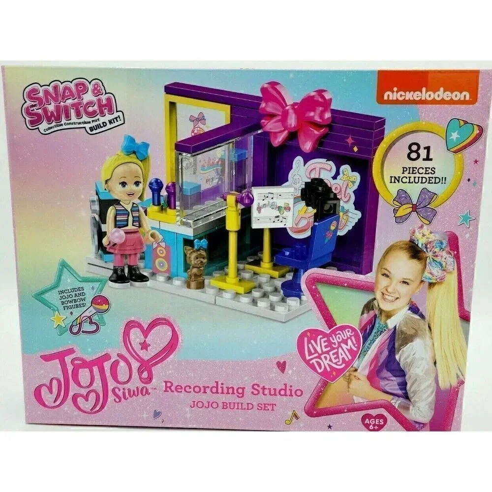 JoJo Siwa & Bowbow 81pc Recording Studio Snap & Switch Building Set