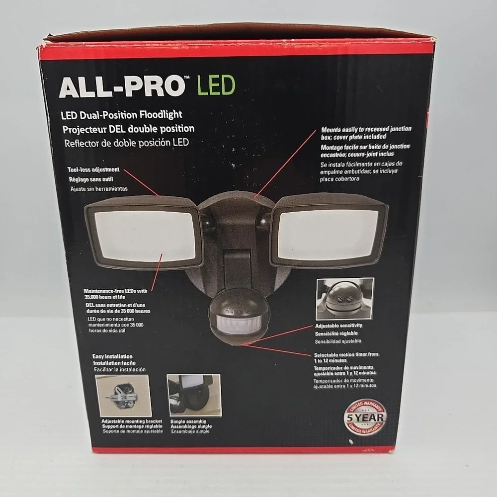 Eaton‎ MST1850L Outdoor Lighting Bronze All-Pro LED Floodlight Motion Activated