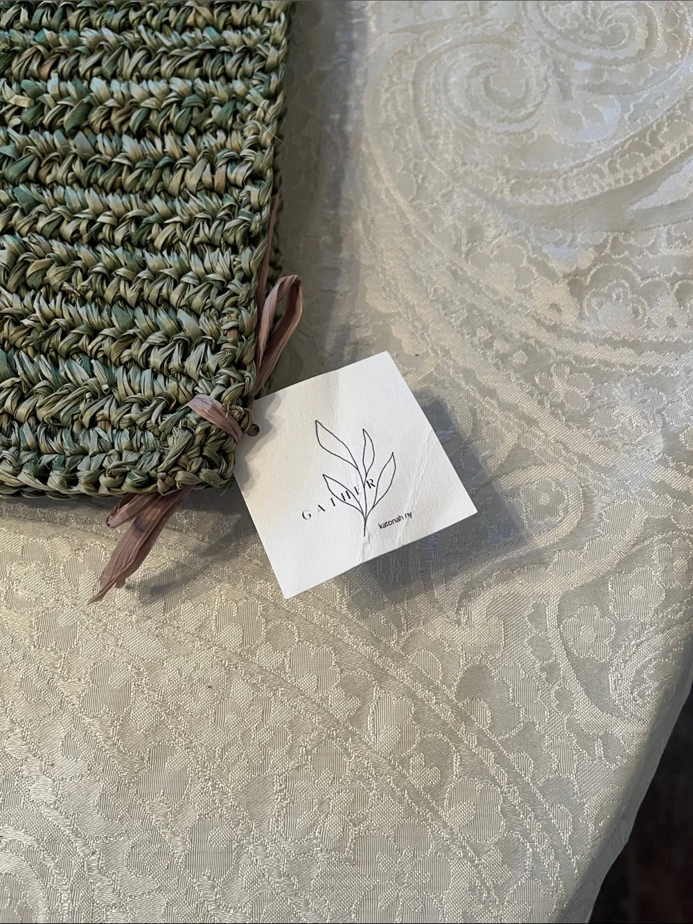Gather handwoven green