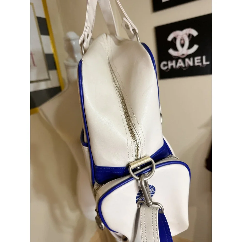 Rare Pan Am Vintage Style Flight Bag White Blue Retro Aviation Travel Bag