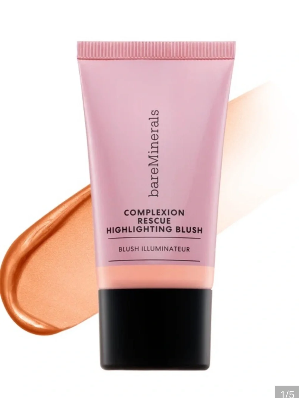 bareMinerals Complexion Rescue Highlighting Blush — Peach Glow 15 ml NIB