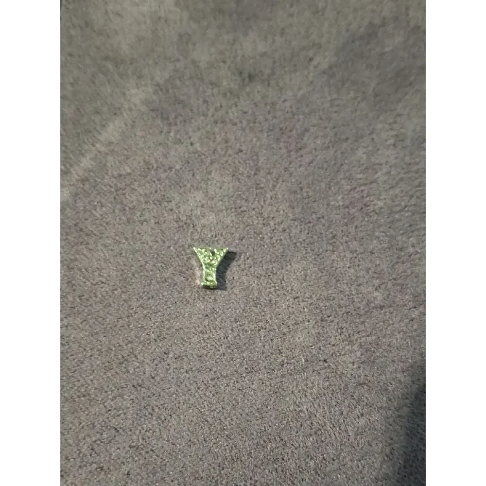 Upsilon Floating Locket Charm - Silver Tone