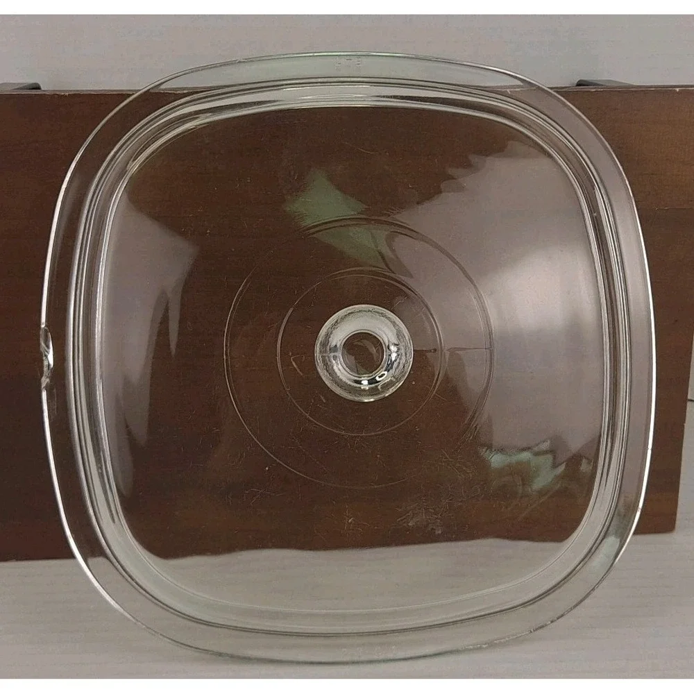 Pyrex‎ P-9 C-1 Clear Square Casserole Replacement Lid With Knob Fits 8