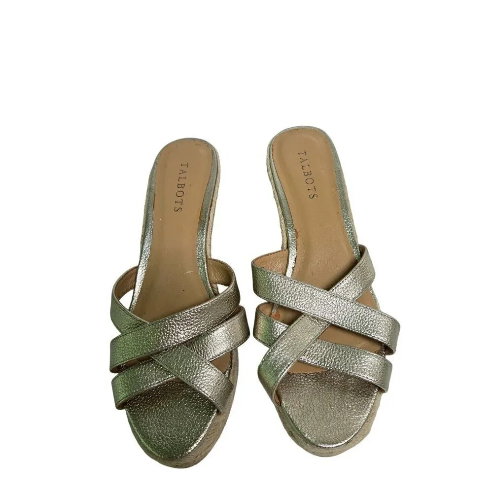 Talbots gold espardrille