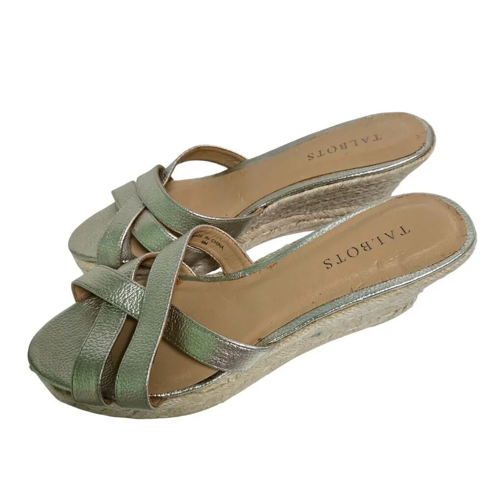 Talbots gold espardrille
