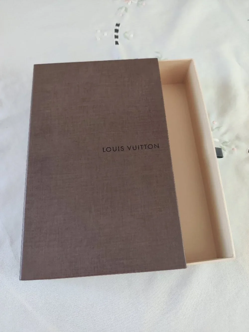 Auth. LOUIS VUITTON Wallet-Sized Drawer Empty Storage Display Gift Box