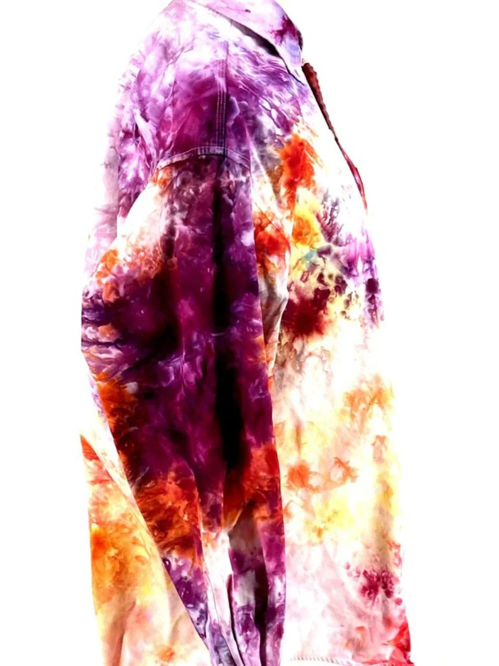 Banana Republic Mens Sz M Shirt Tie-Dye Button Down Multicolor Cotton