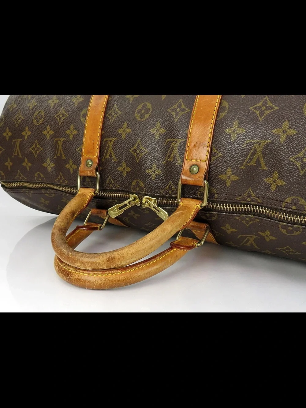 Louis Vuitton Monogram Canvas Duffle Bag in Brown and Tan