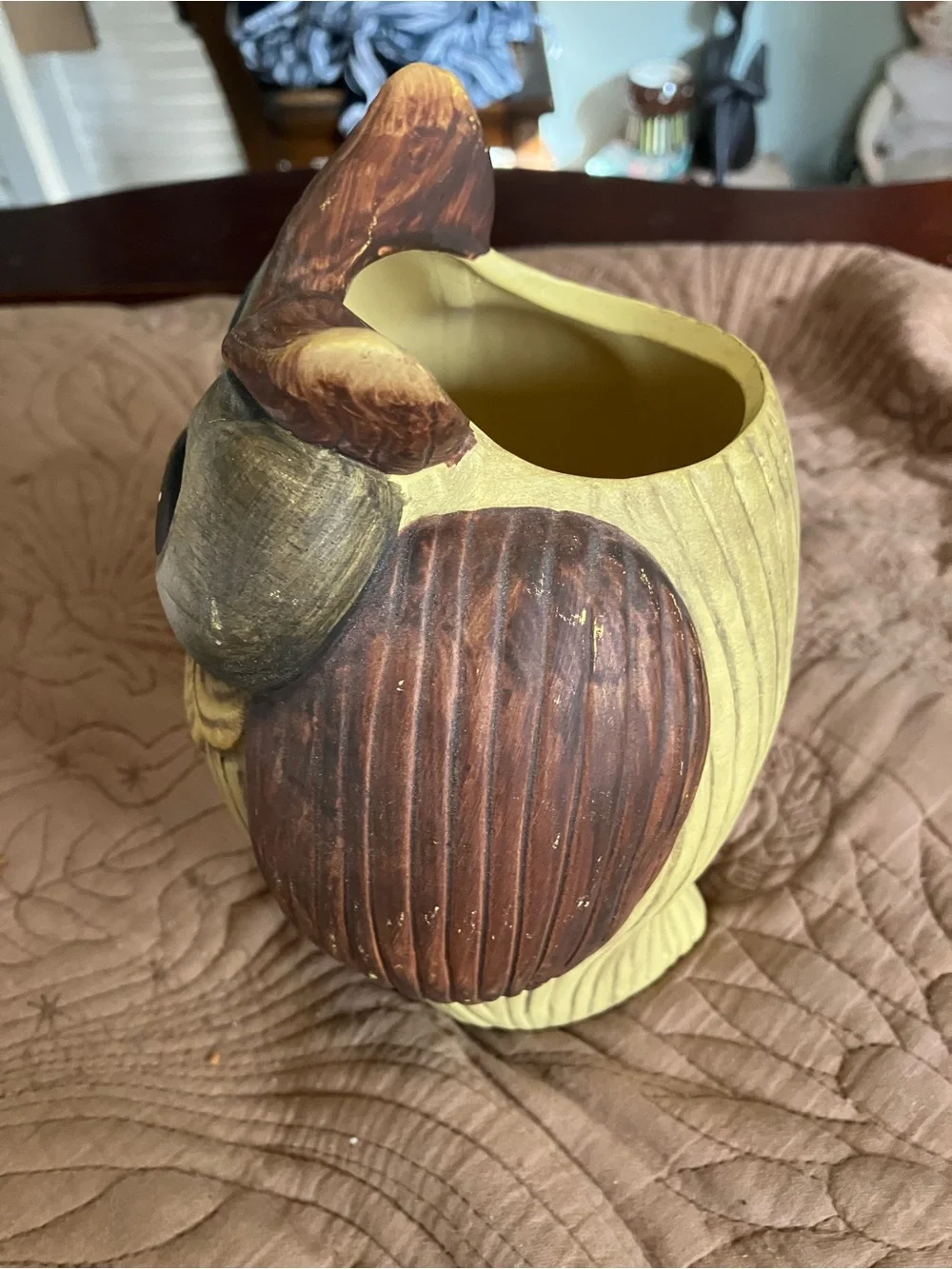 Vintage Ceramic Owl Vase by Burton