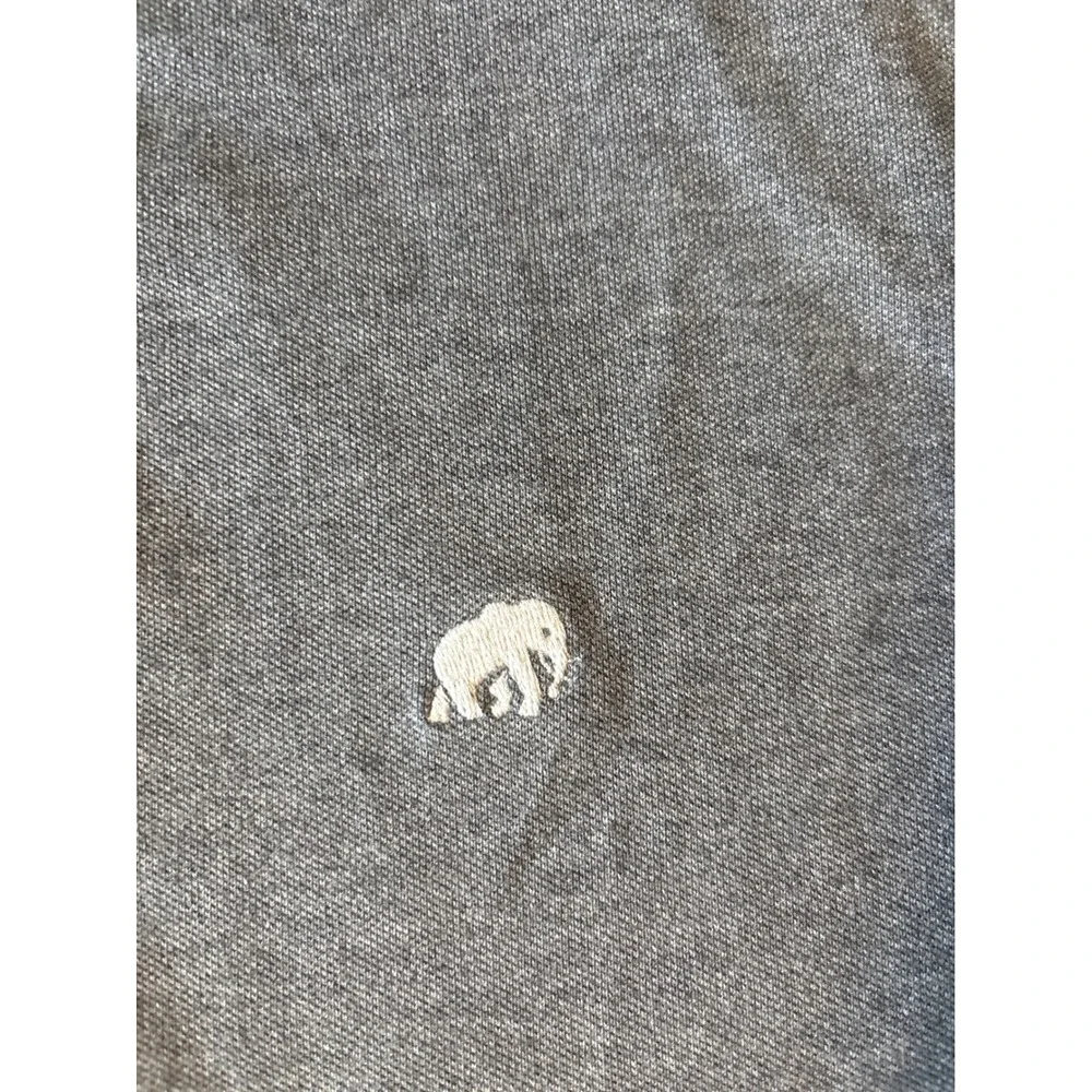 Banana Republic Polo Shirt Mens XL Gray  Elephant Logo Pique Knit