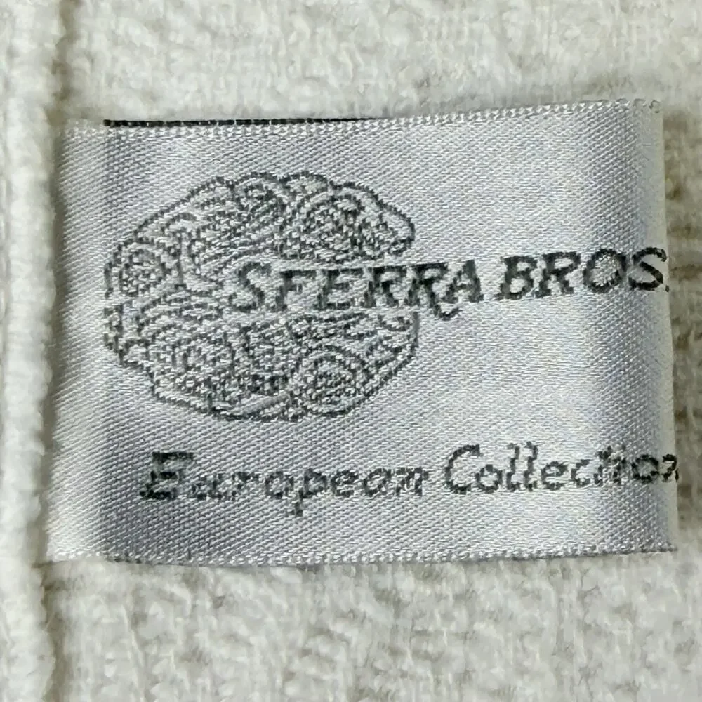 SFERRA Alice Coverlet Set (2) TWIN 69”x88” White Floral Matelasse Scalloped EUC