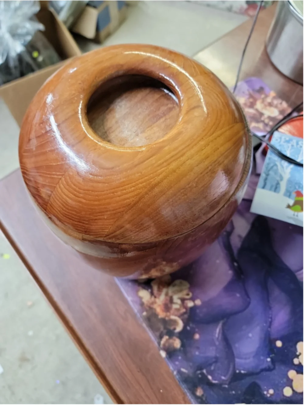 Dansk IHQ Quistgaard Teak Wood Rounded Ice Bucket Inset Lid Liner