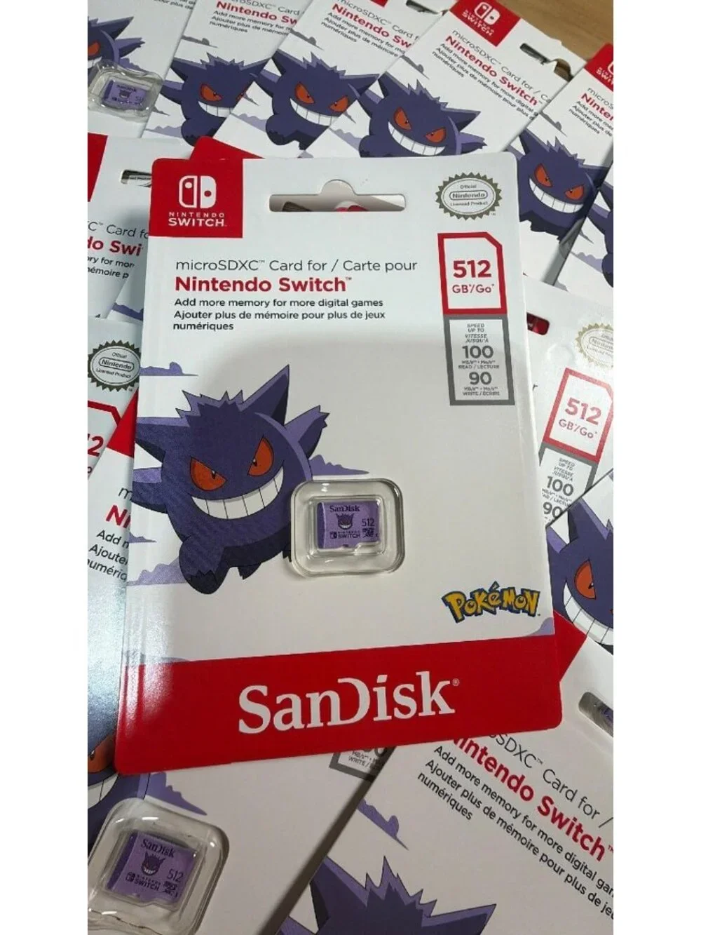 SanDisk 512GB Pokemon Gengar microSDXC Card Nintendo Switch NEW FACTORY SEALED
