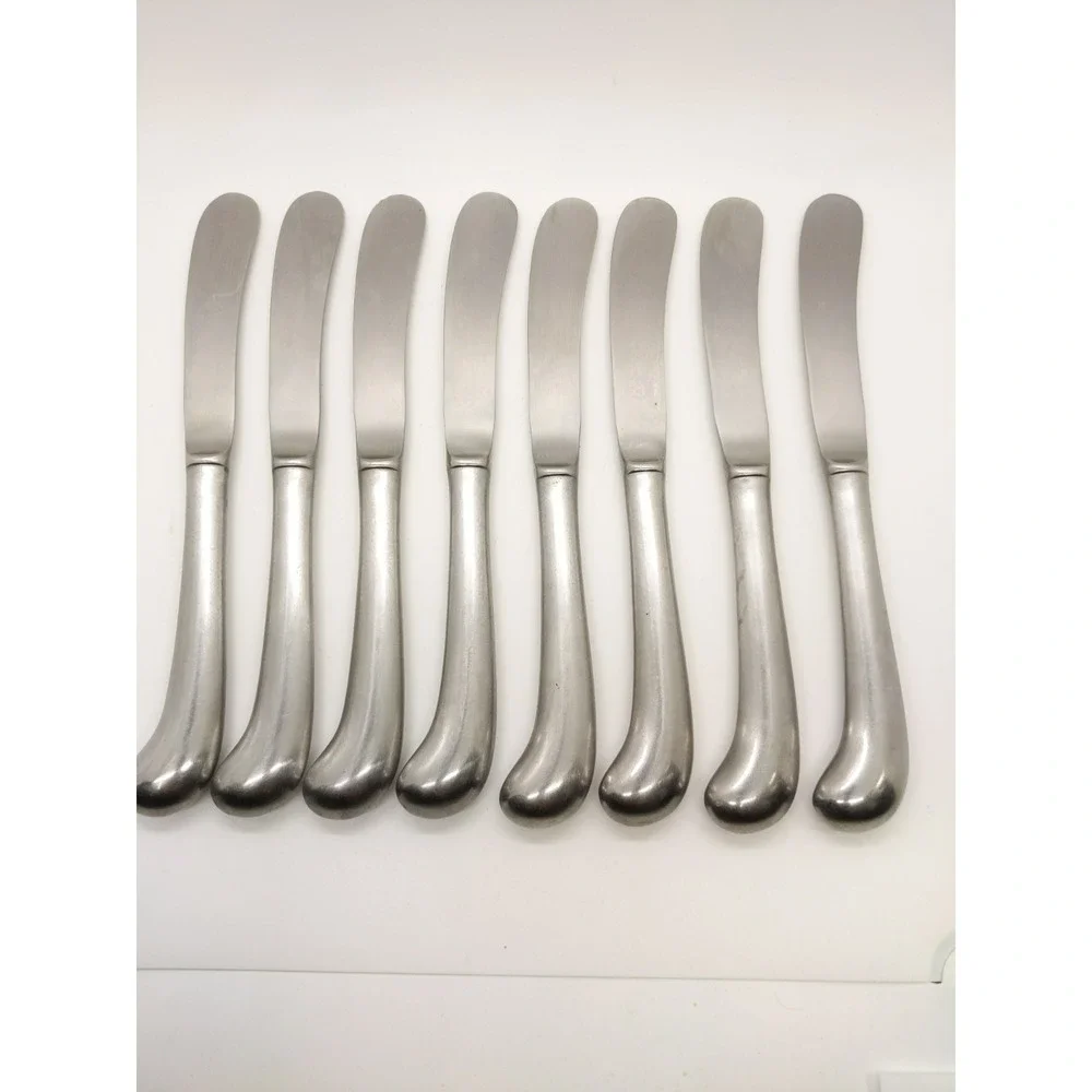 8 Supreme Cutlery Liberty Bell Stainless Dinner Knives 8 1/2