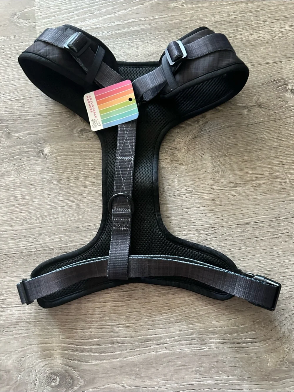 Sassy Woof Black Plaid No-Pull Dog Harness size XXL