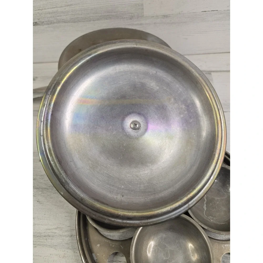 VTG Wear-Ever 2424 Aluminum Egg Poacher 4 Cup Skillet Pan with Lid Made in USA