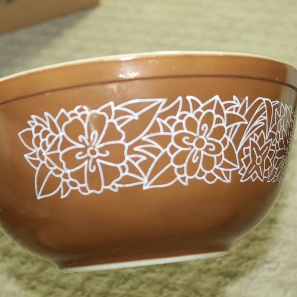 Vintage PYREX Mixing Nesting Bowl Woodland Brown #403 2.5 Liter Replacement EXC!