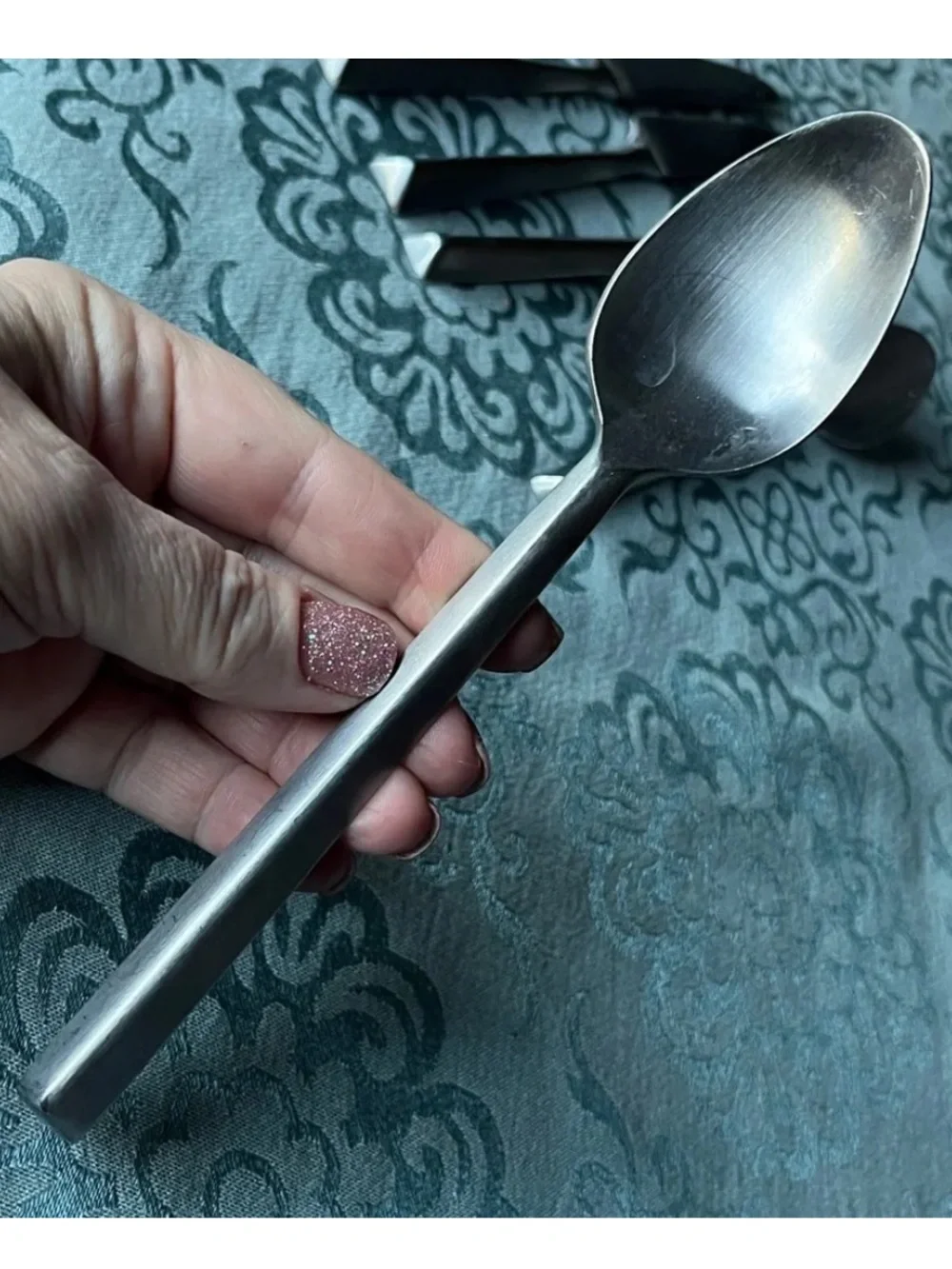 Hampton Silversmiths obelisk pyramid satin Stainless Steel triangular flatware