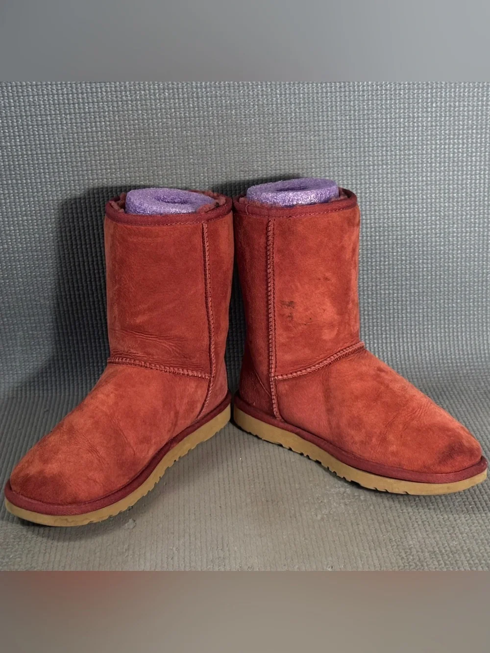 UGG Classic Short II Red Suede Boots Women's Size 6