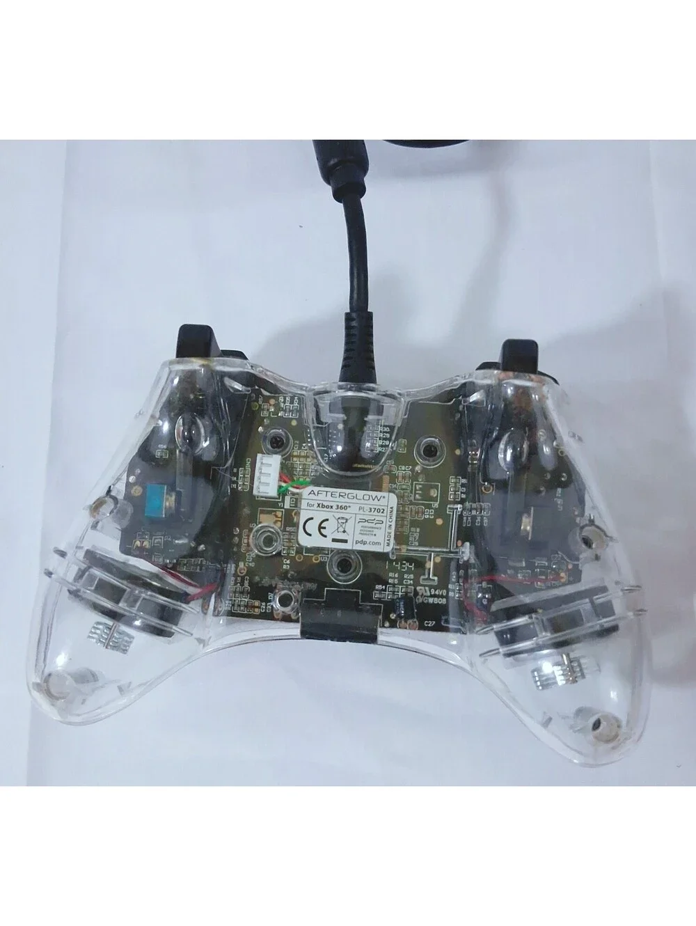 Xbox 360 Afterglow Clear Wired Blue Led Controller  Model PL-3702 Both Parts