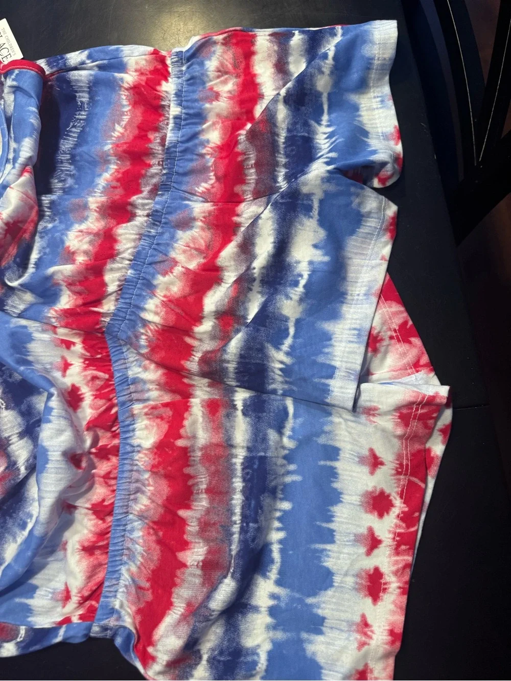 The Children's Place Red, White & Blue Tie-Dye Romper- NWT sm and med