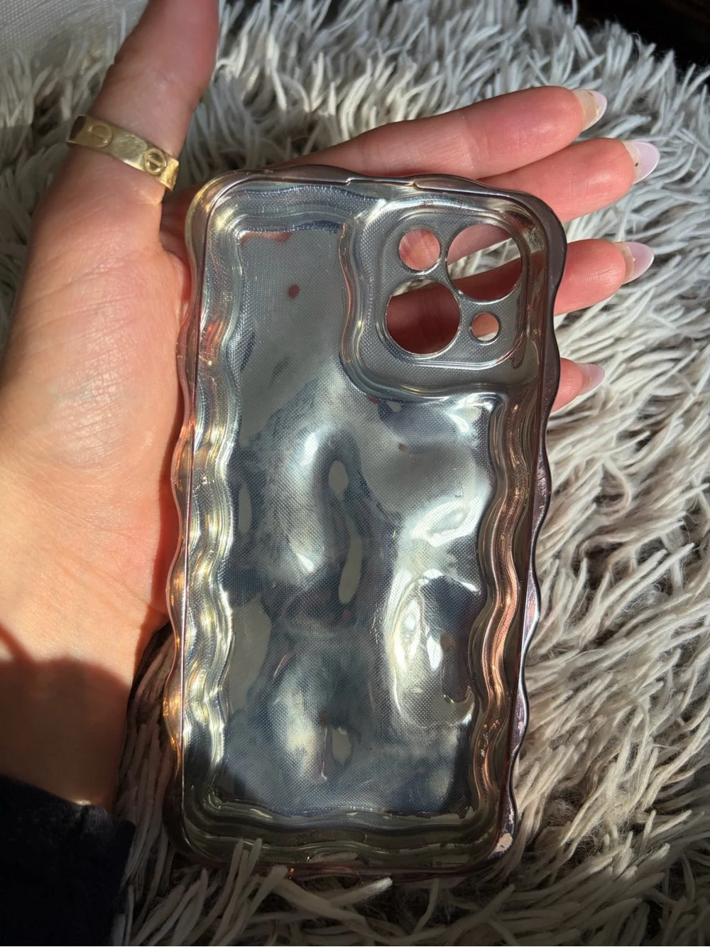 Stylish Purple Iridescent Phone Case for iPhone -  Protective Cover iPhone 13
