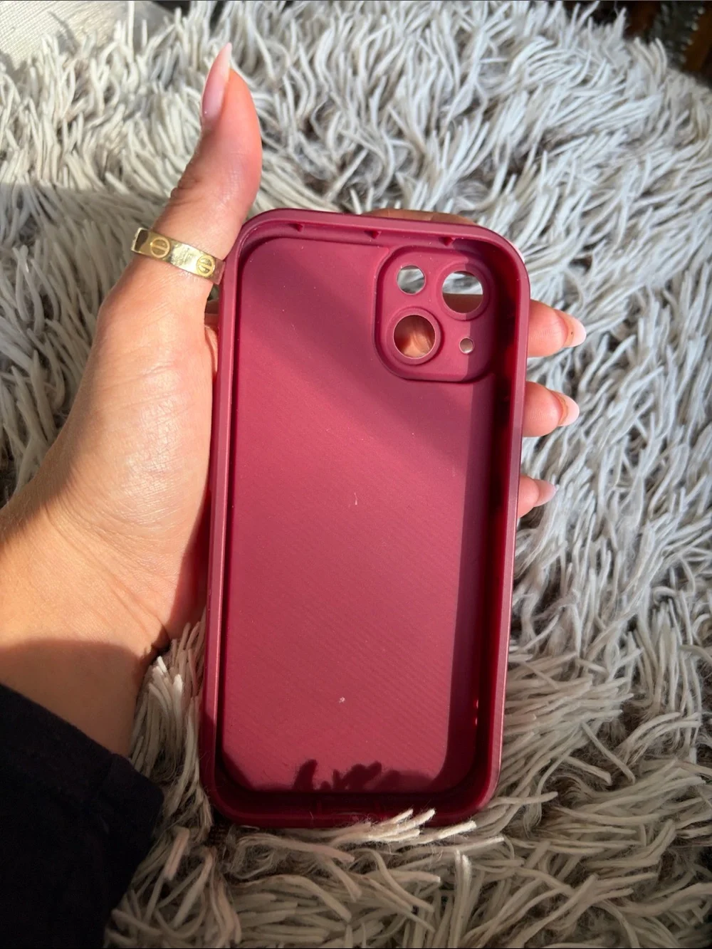 Silicone Protective iPhone 13 Case - Burgundy