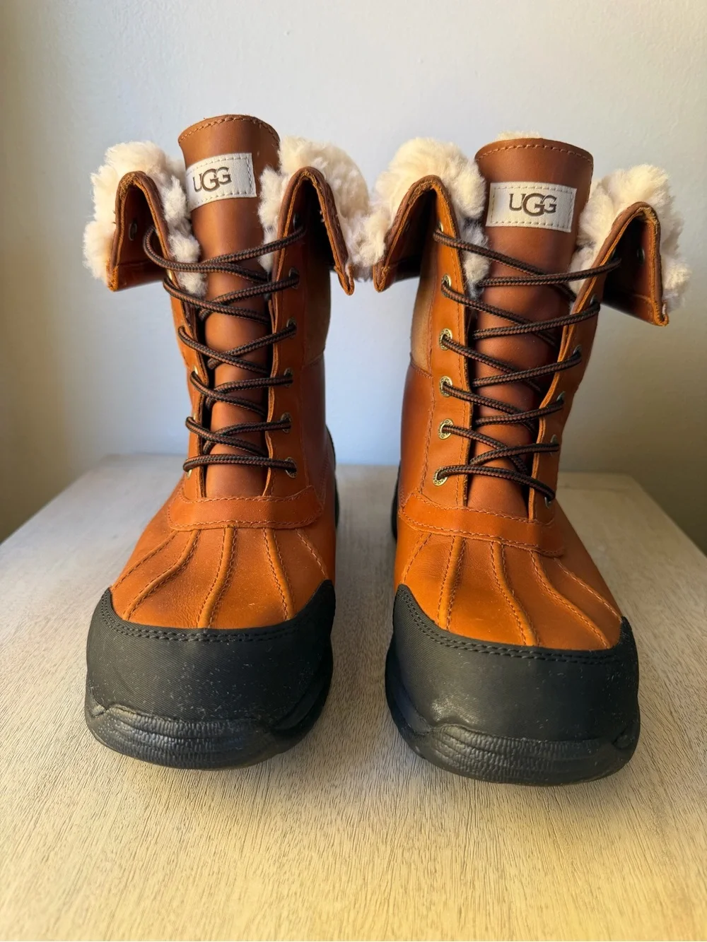 UGG Men’s Butte Waterproof Winter Boots Size 10 Brown Vibram NWOB