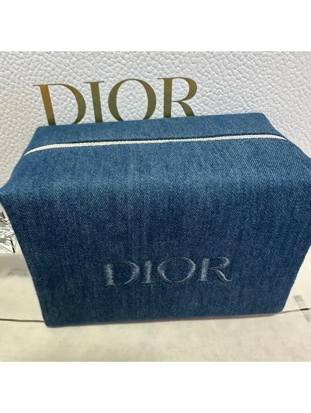 C.D Denim Makeup Bag