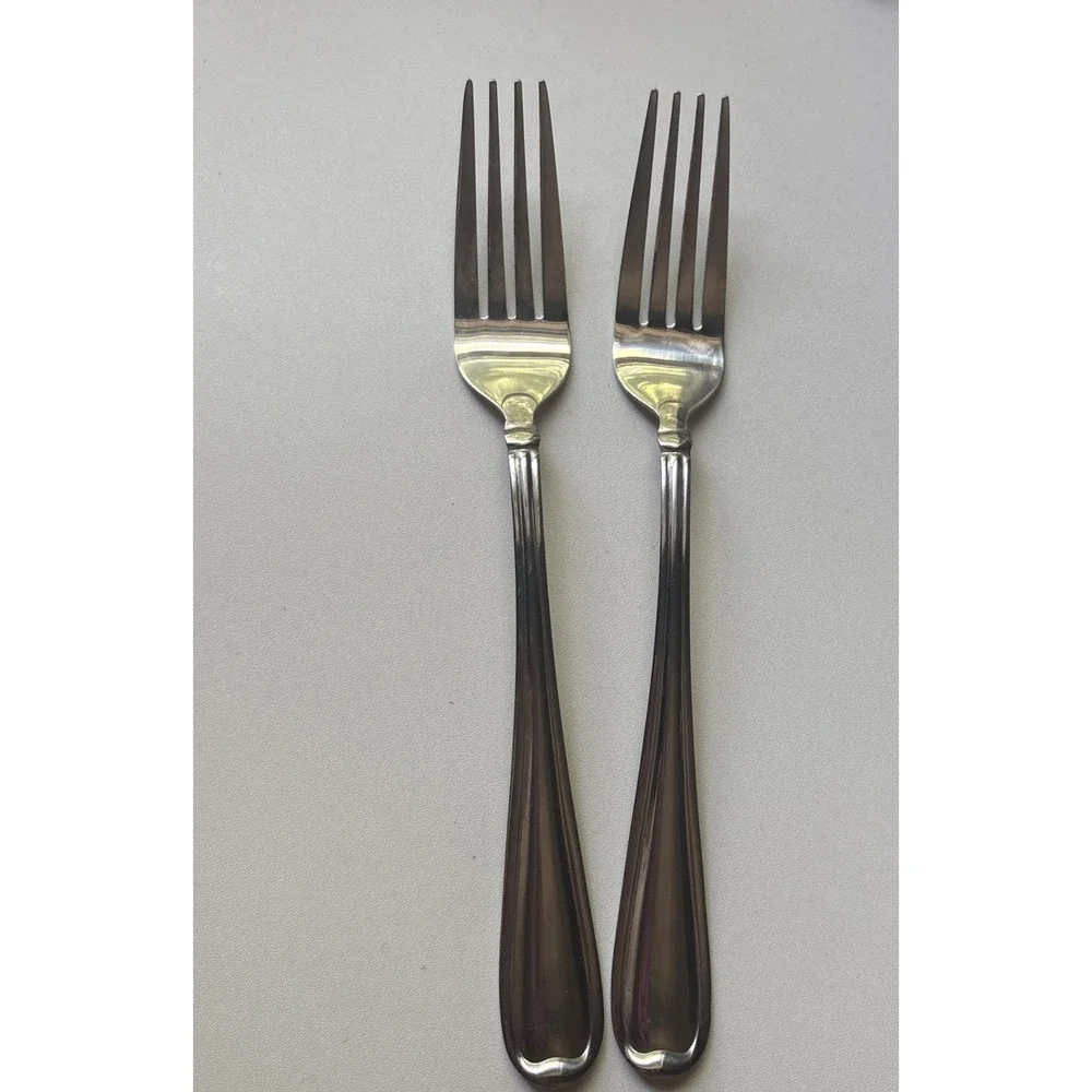 Lot Of 2 Dash Of That Sylvia Dinner Fork Stainless Flatware Silverware 8
