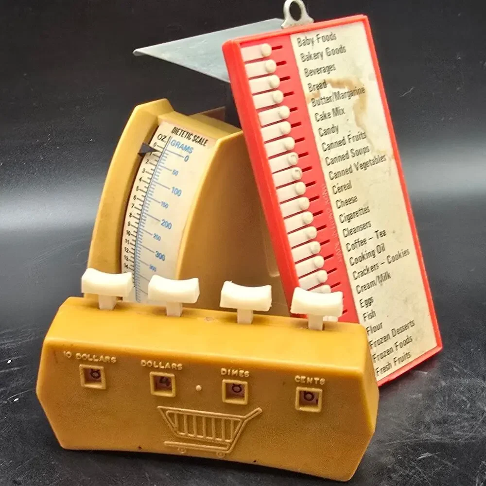 Vintage Kitchen Accessory Lot Hanson Dietetic Scale Grocery Tally Check List