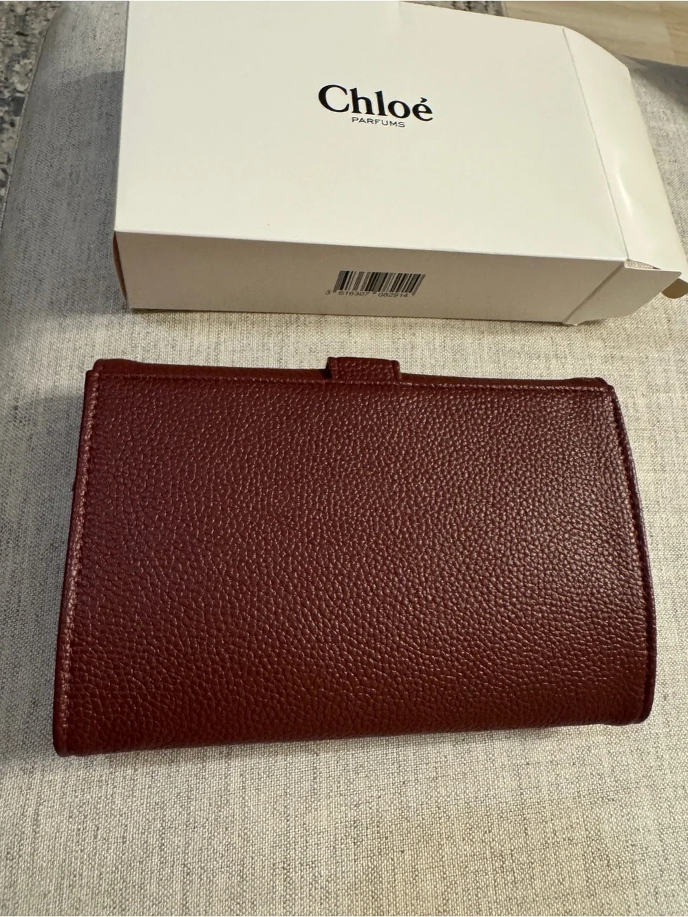 Chloé Parfums Burgundy Red Clutch Bag NEW IN BOX