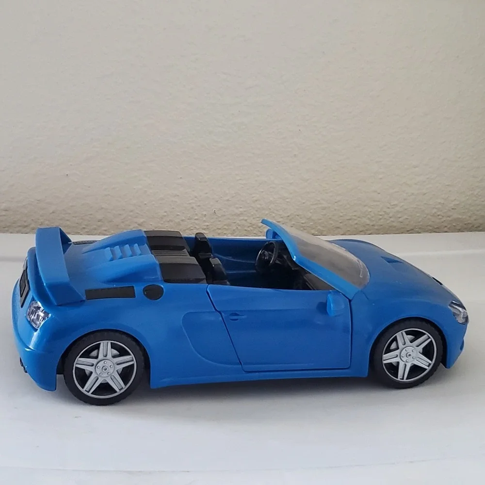 Driven by Battat Blue Convertible Sports Car Toy Vehicle DRI-V3N License Plate