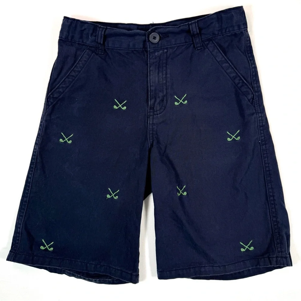 GYMBOREE Boys Golf Embroidered‎ Navy Shorts Size 10 Preppy Classic