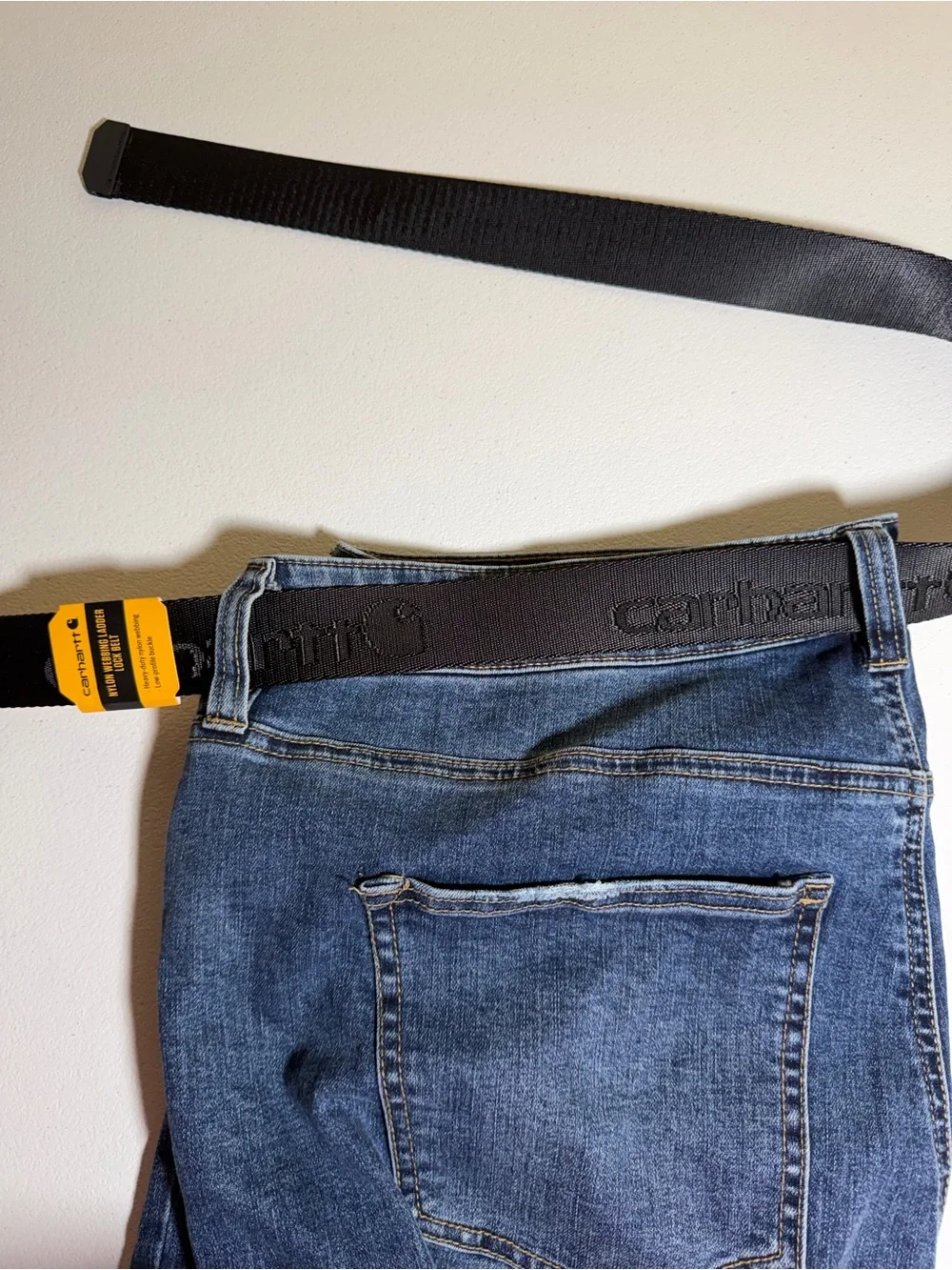 Carhartt Yellow & Black Belt With Guide Tag NWT