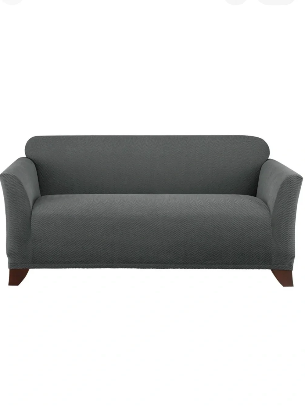 Sure Fit Modern Chevron Loveseat 1 Piece Gray Slipcover~NEW!