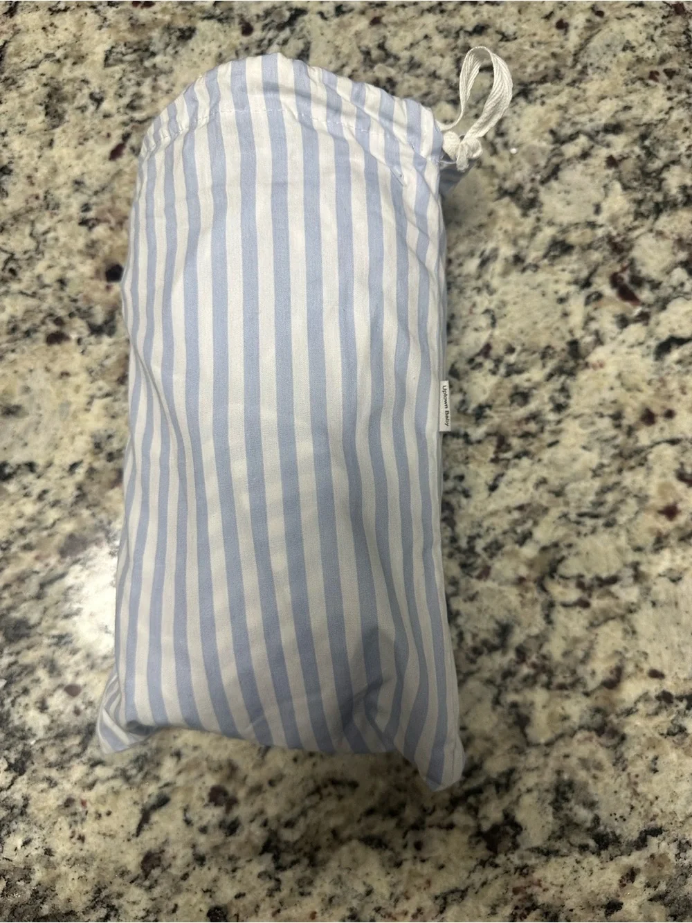 1 NEW The Uptown Baby Blue White Stripe 100% Cotton Percale Crib Sheet coastal