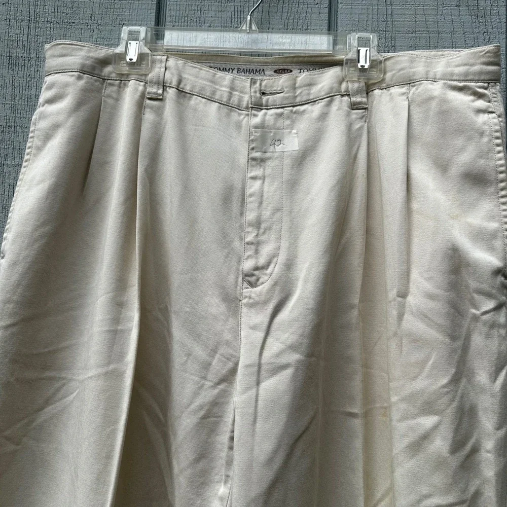 Tommy Bahama Relaxed Fit Pleated Front Tencel‎ Cotton Blend Pants Size 42