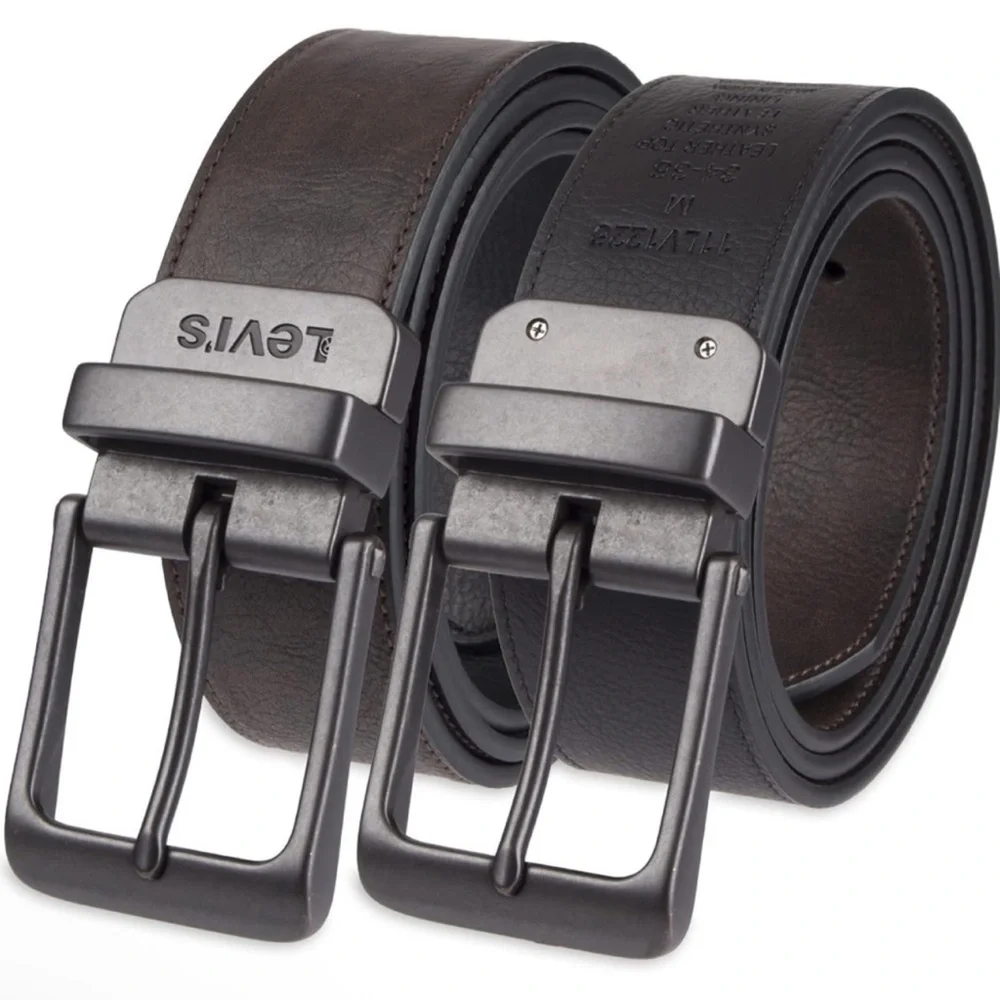 Levi's Men's Casual Everyday Two-in-One Reversible‎ Belt Size L 30-32