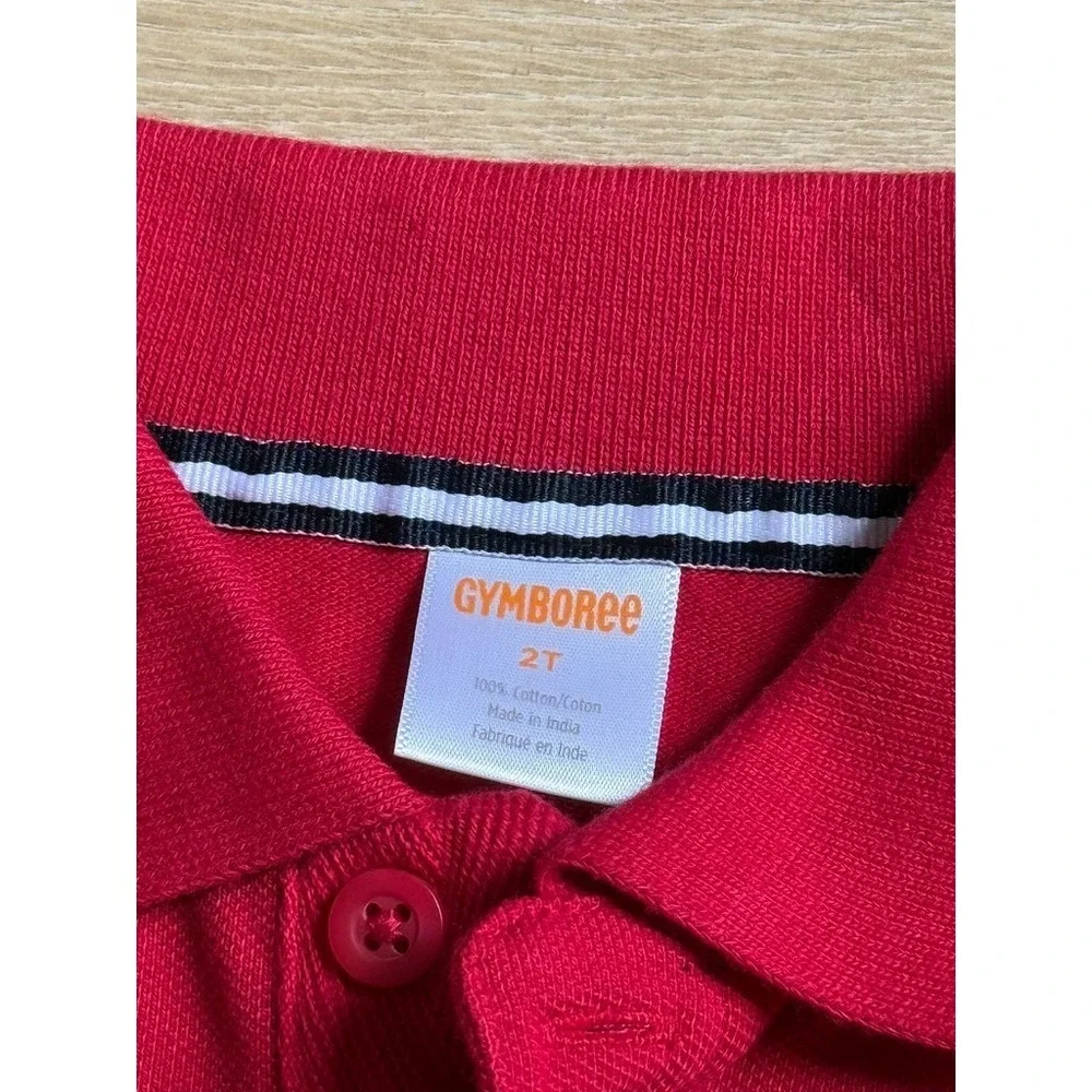 NWT Boys Kids Gymboree playproof uniforms nanotex short sleeve red polo size 2T