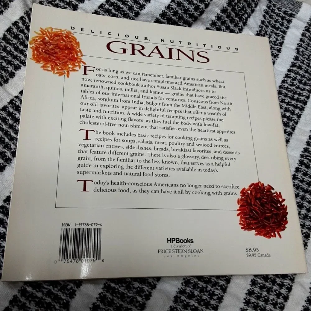 Cooking With Grains Cookbook Hardbound Educational Photographs Susan Slack‎