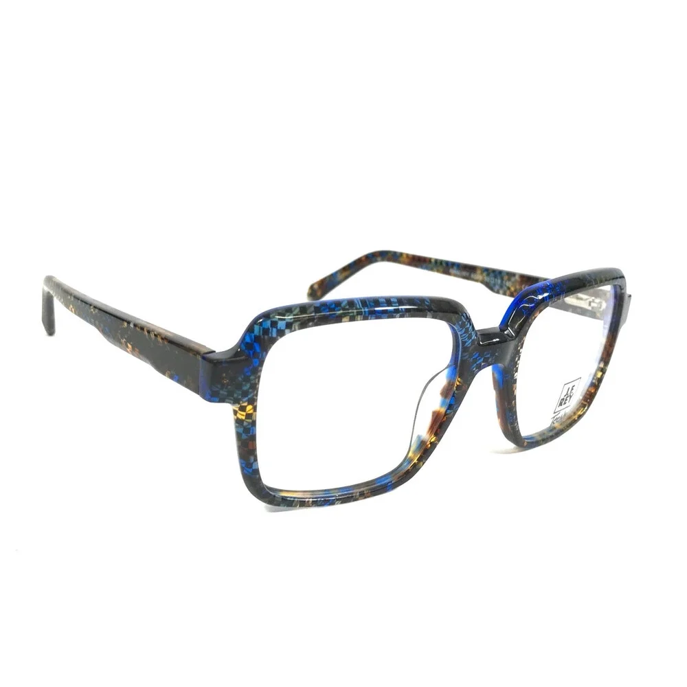 J.F. Rey Teens Eyeglasses Frames AMAURY 9220 Demi Blue Checkered 50-18-140