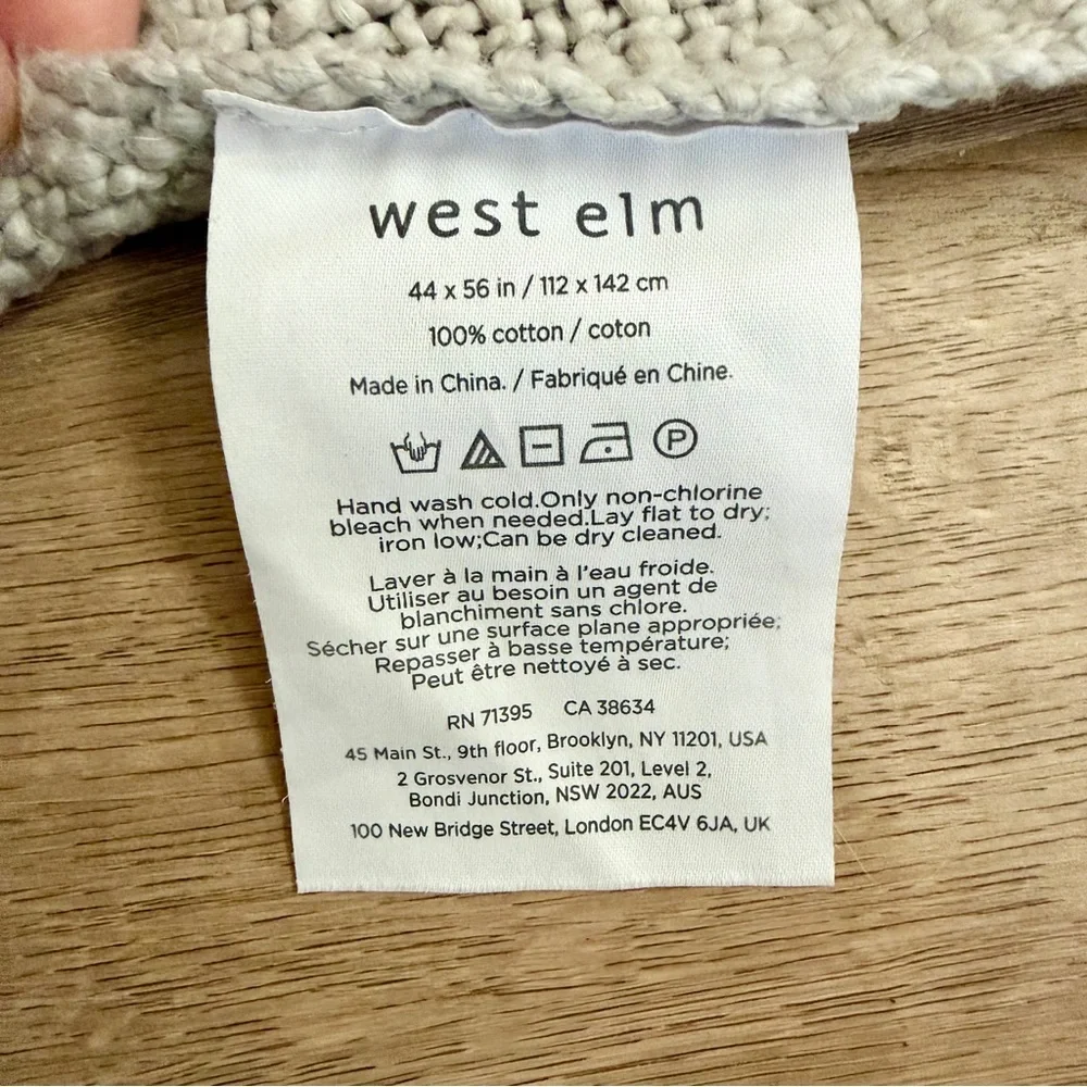 West Elm Blanket Throw Shawl 44