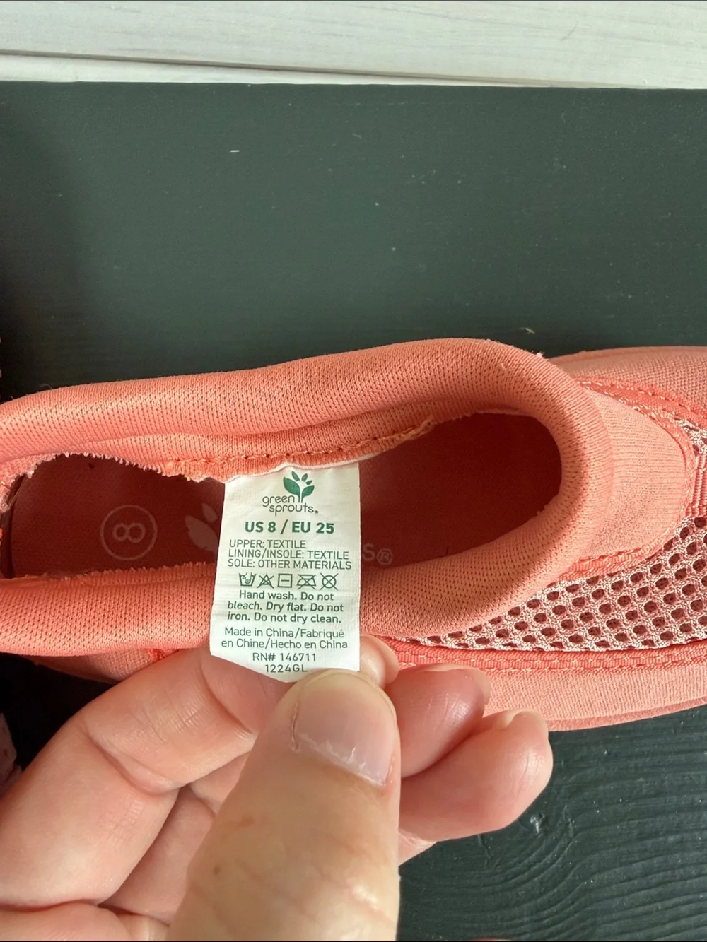 Green Sprouts Coral Kids Slip-On Water Shoes size 8 toddler