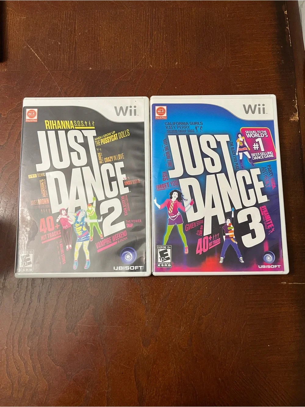 Just Dance 2 and 3 (Nintendo Wii Video Game Lot)  w/ Manuals
