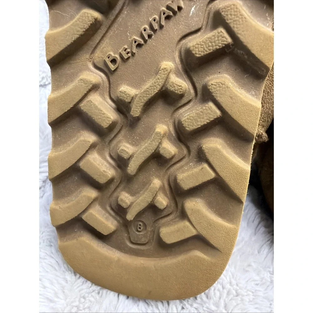Bear Paw Tall Boots Size 8 Brown Suede Treated With Weather Proof